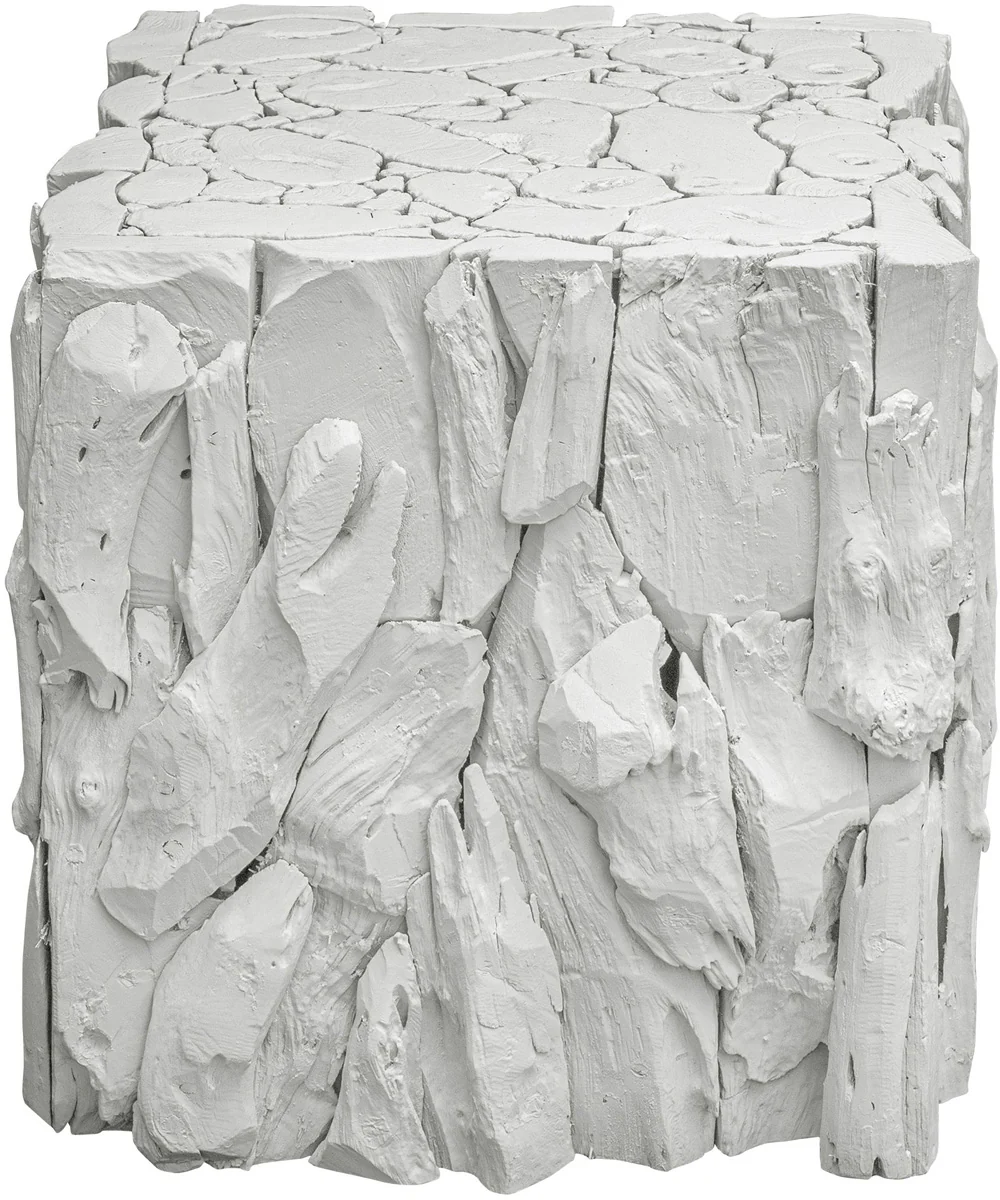 Teak Root White Bunching Cube