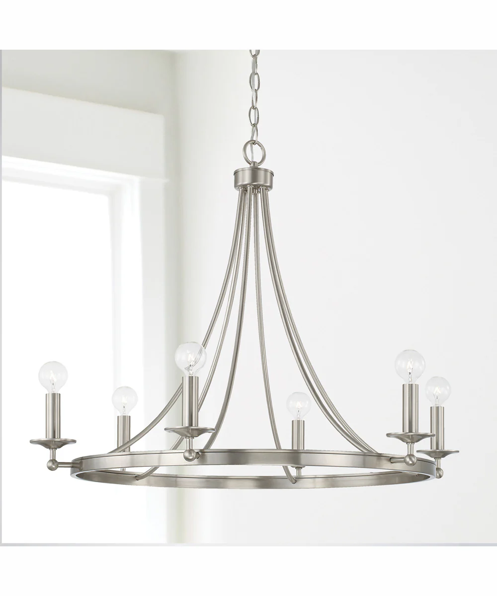Tempe 6-Light Chandelier Brushed Nickel - Image 3