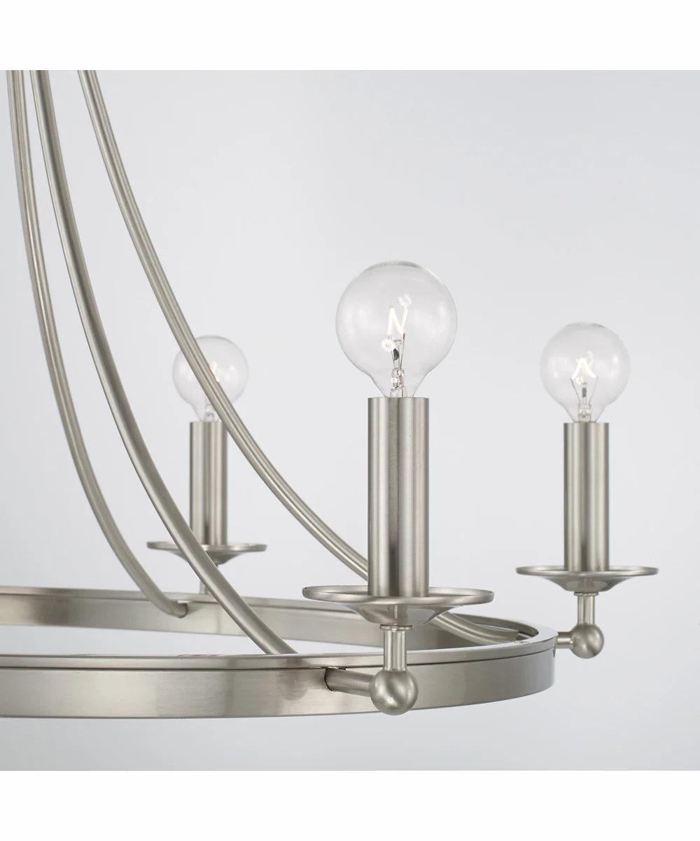 Tempe 6-Light Chandelier Brushed Nickel - Image 4