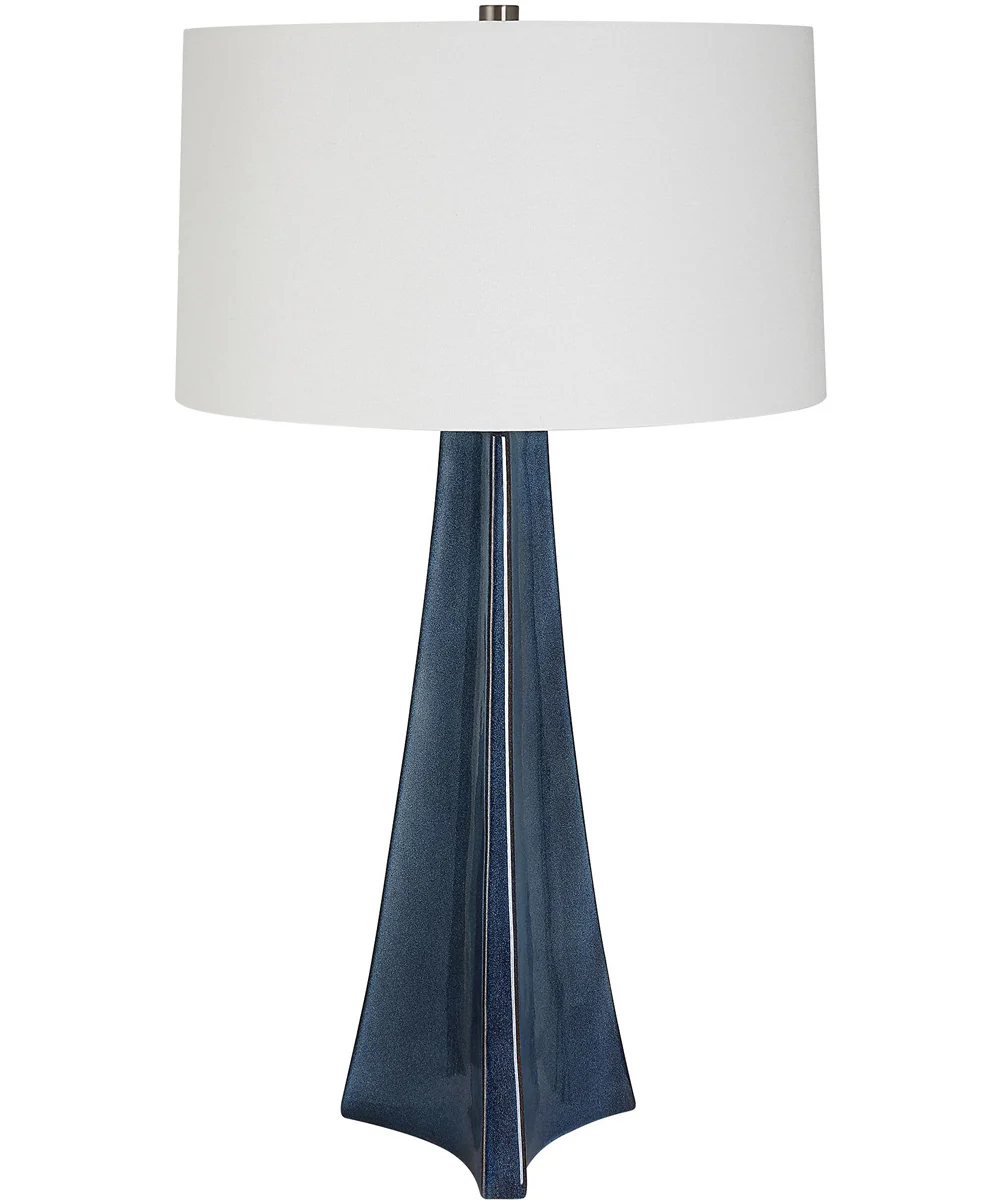 Teramo Scalloped Ceramic Table Lamp - Image 4