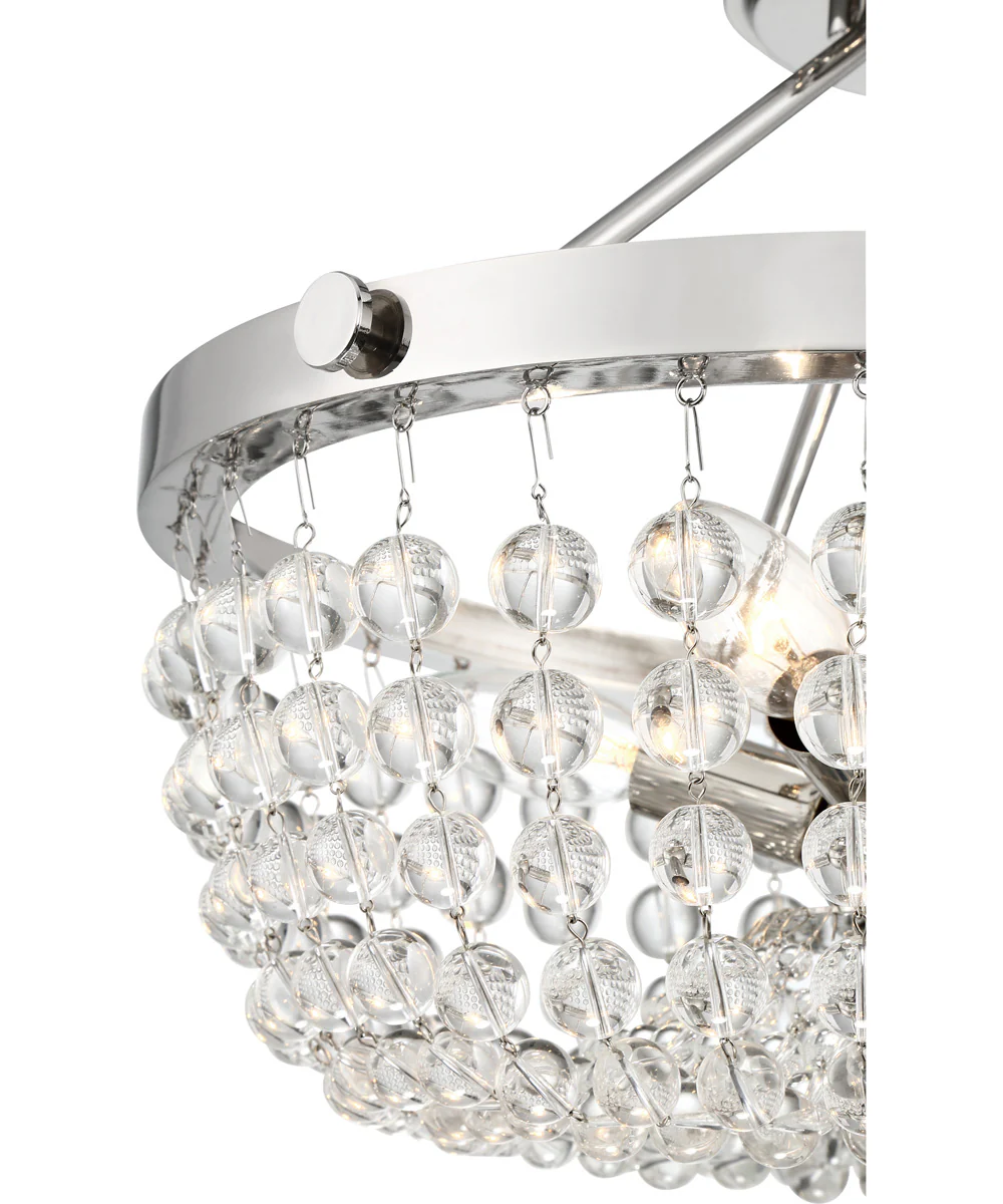 Teresa 4-light Semi Flush Mount Polished Nickel - Image 6