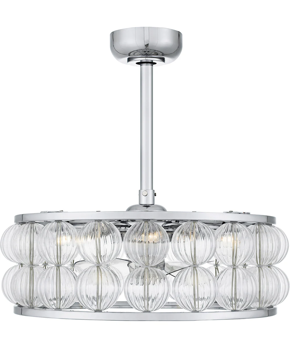 23" Terrarock 4-light Fandelier Polished Chrome - Image 3
