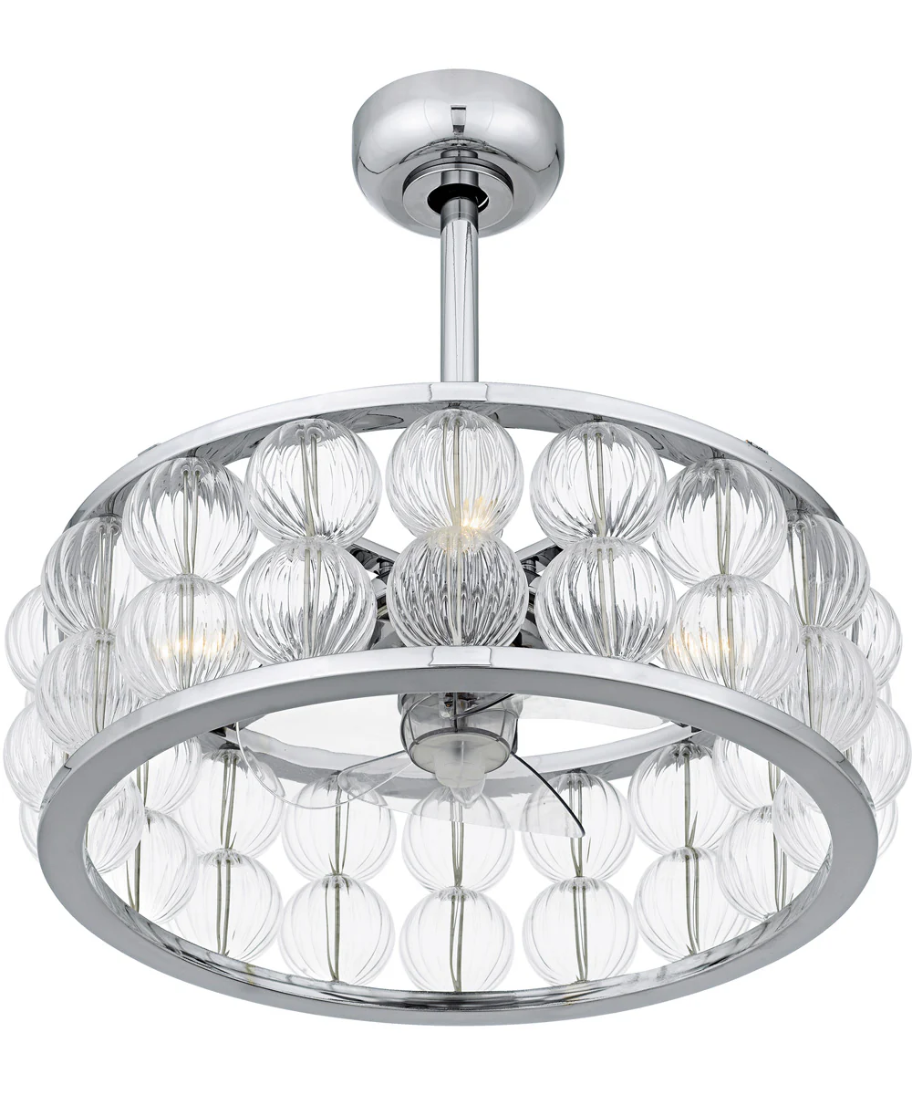 23" Terrarock 4-light Fandelier Polished Chrome - Image 4