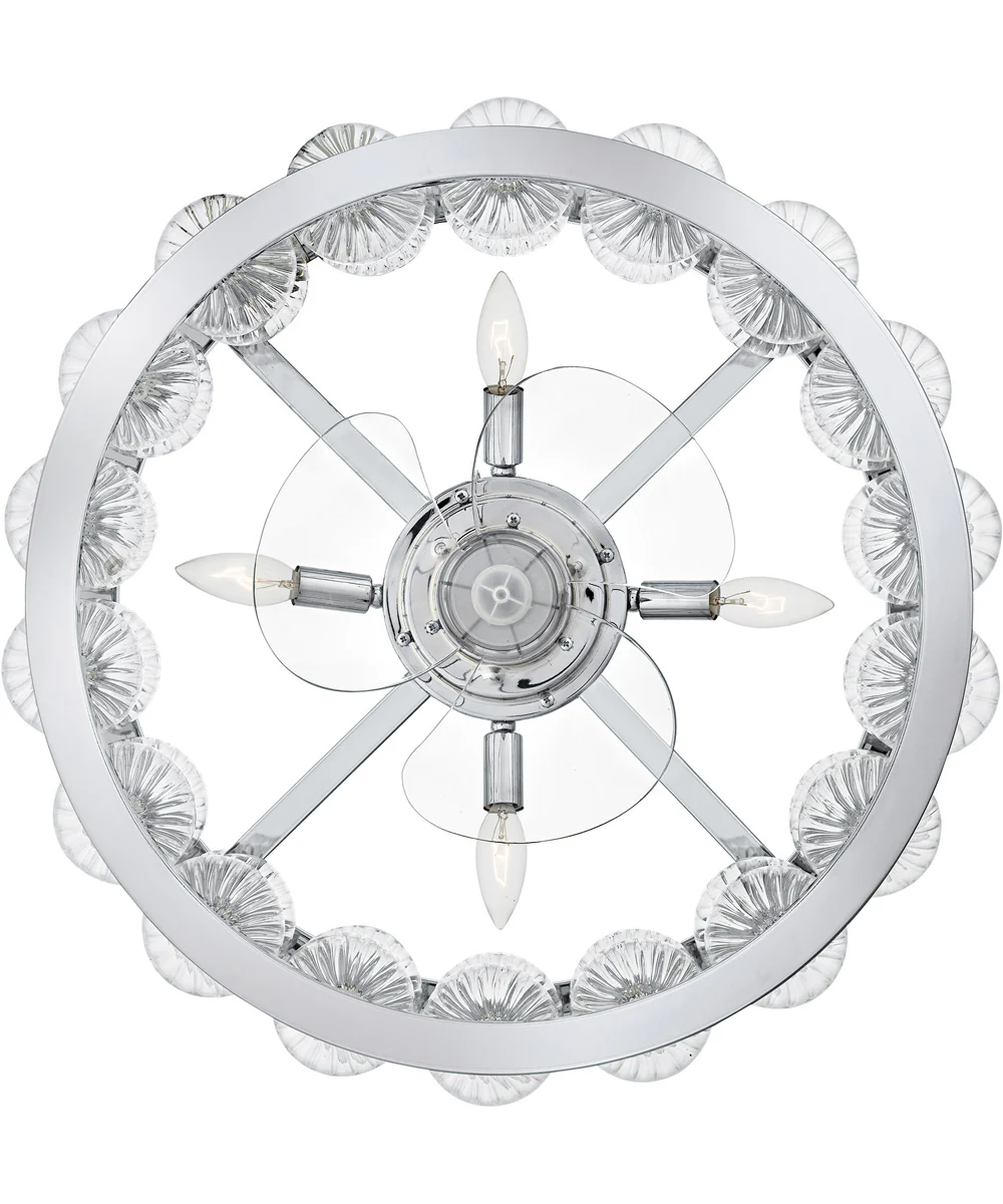 23" Terrarock 4-light Fandelier Polished Chrome - Image 5