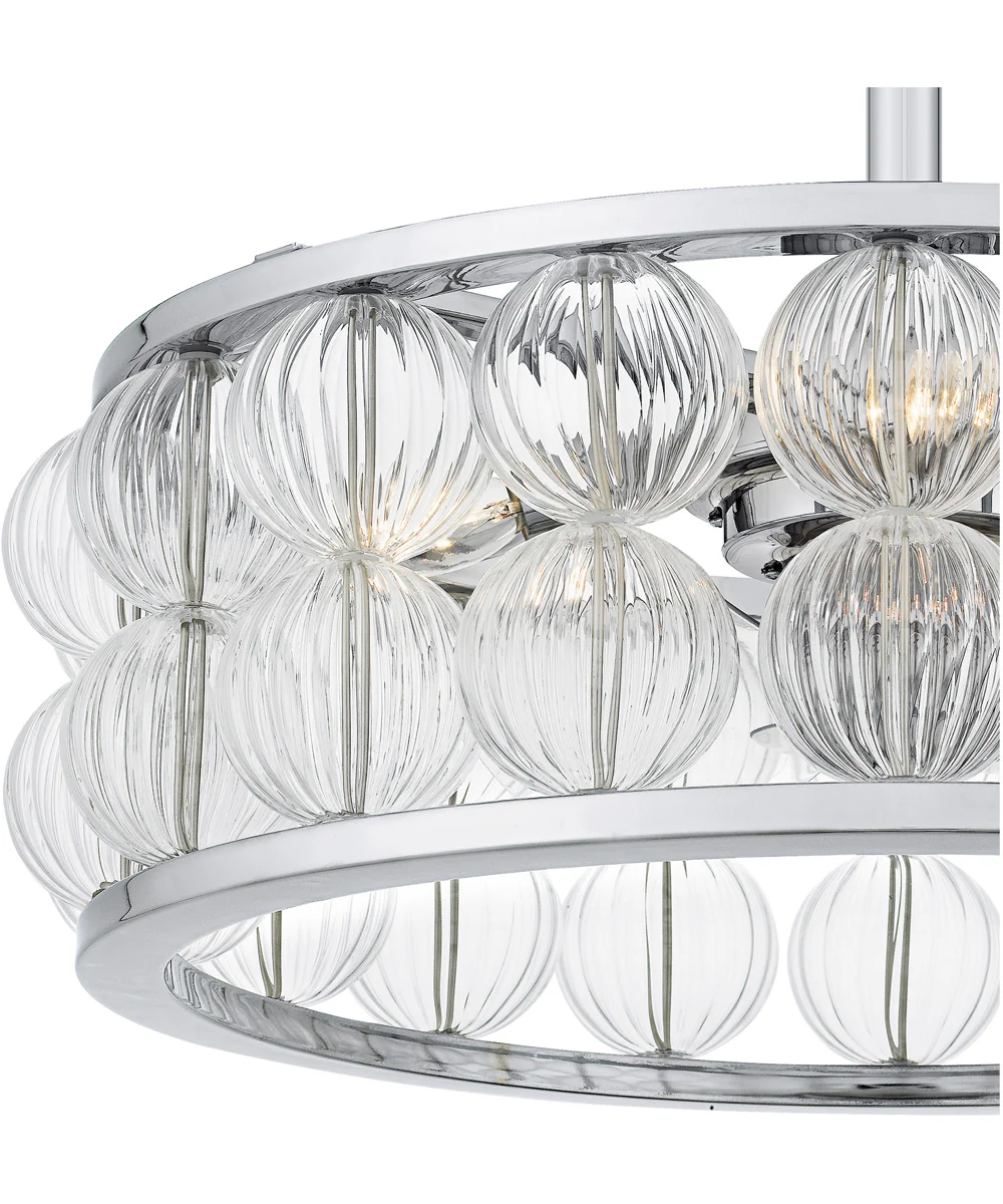 23" Terrarock 4-light Fandelier Polished Chrome - Image 6
