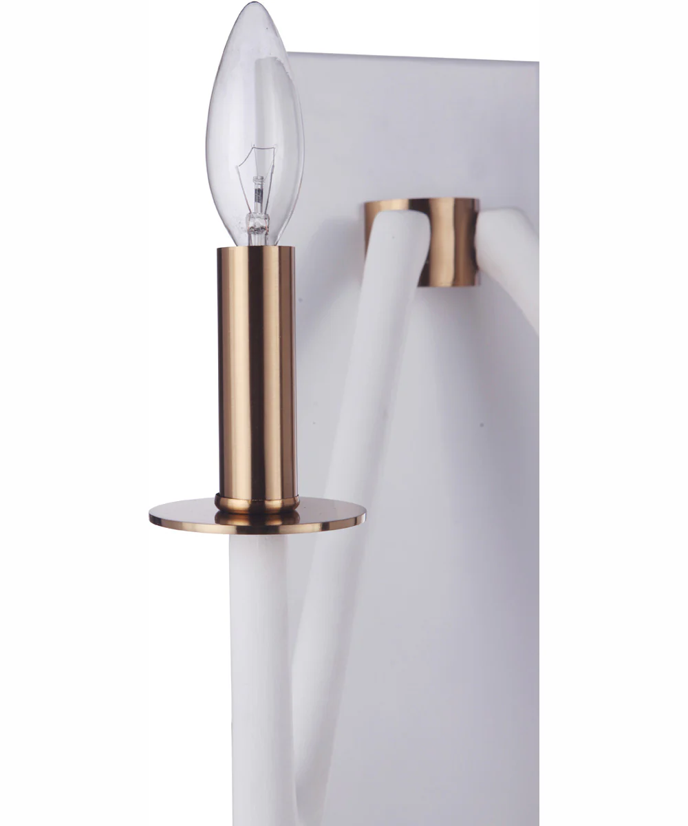 The Reserve 2-Light Wall Sconce Matte White / Satin Brass - Image 7