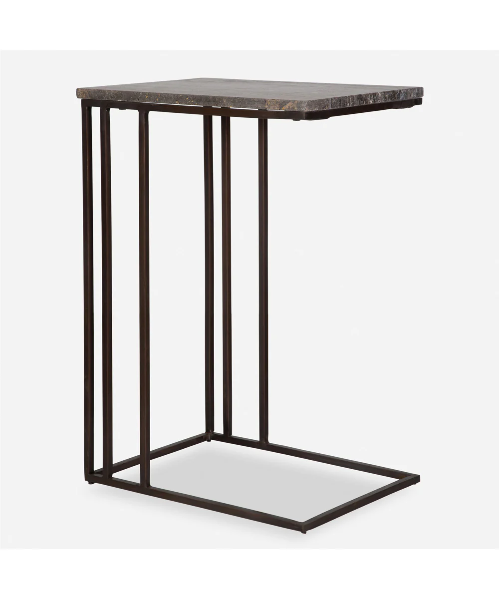 Theodore Travertine Accent Table