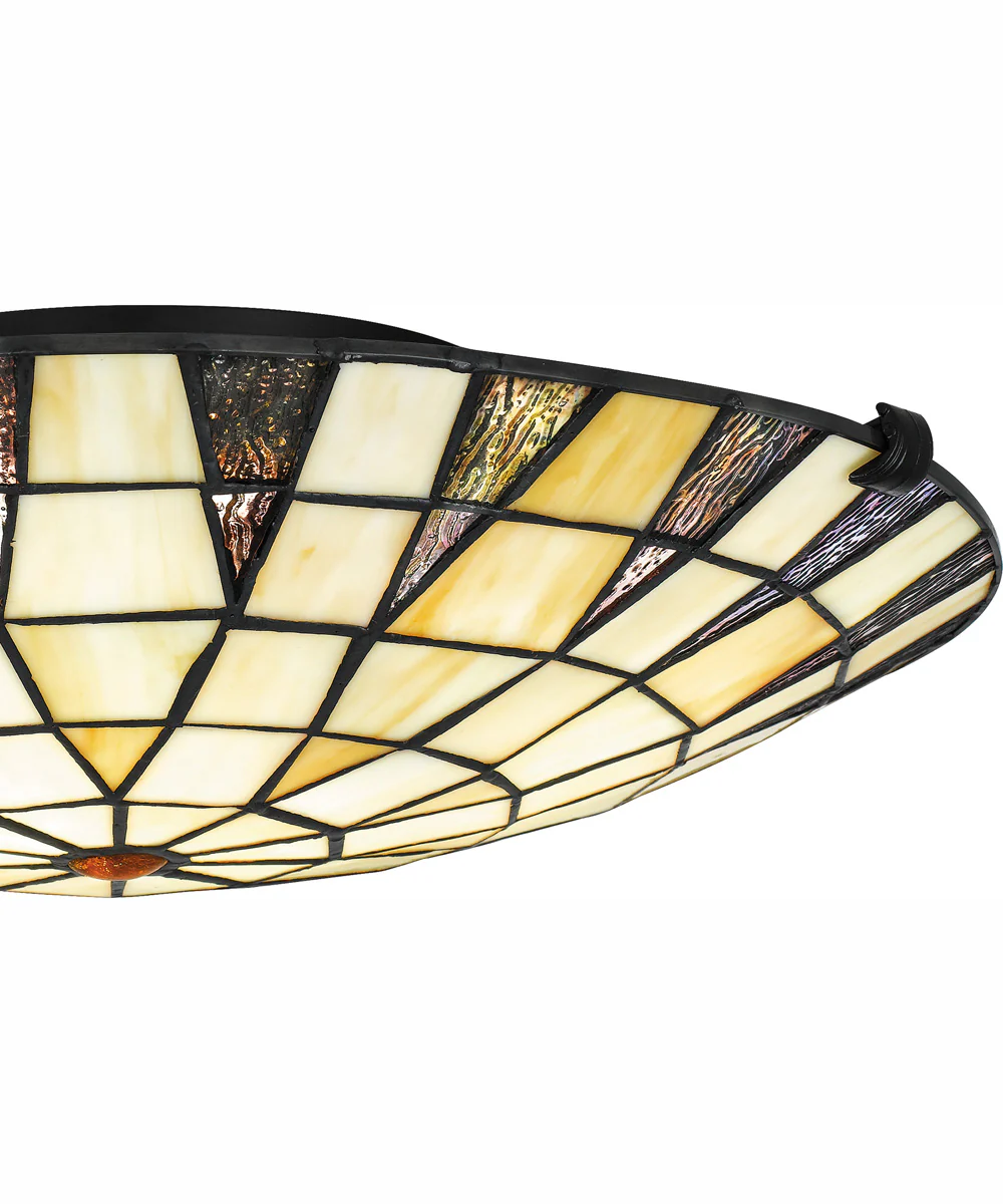 Tiffany Large 2-light Flush Mount Matte Black - Image 6