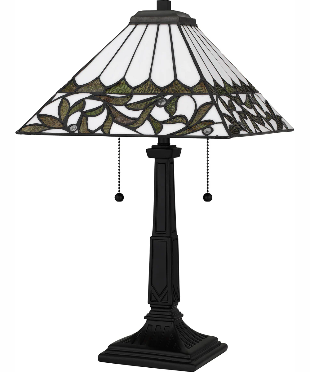Tiffany Small 2-light Table Lamp Matte Black - Image 3
