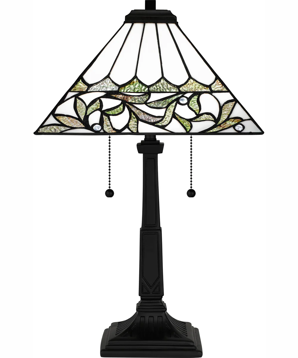 Tiffany Small 2-light Table Lamp Matte Black - Image 4