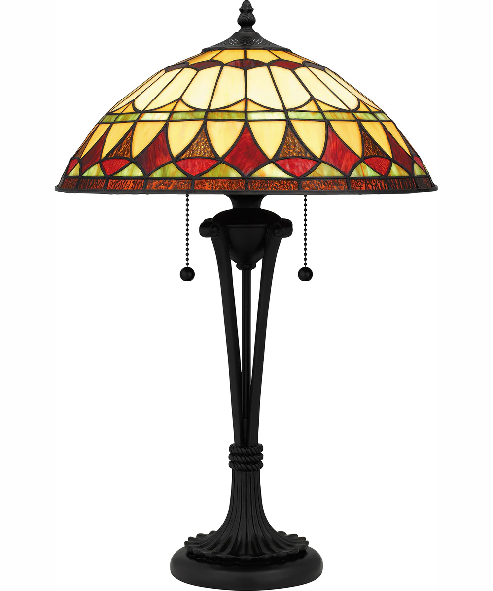 Tiffany Small 2-light Table Lamp Matte Black - Image 2