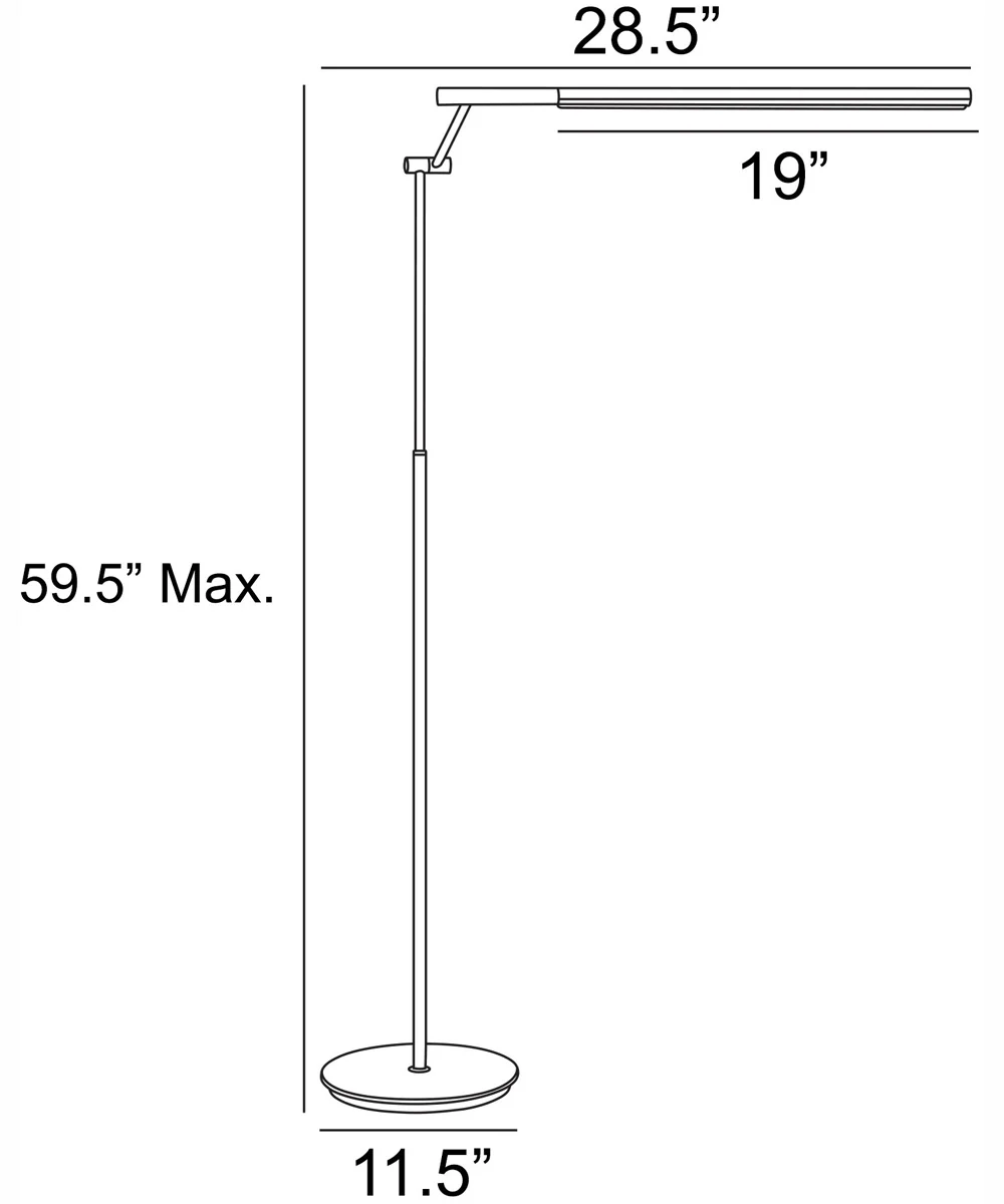 Tilla 1-Light Led Floor Lamp Silver - Image 4