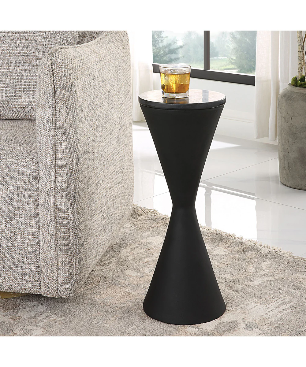 Time's Up Hourglass Shaped Drink Table - Image 2