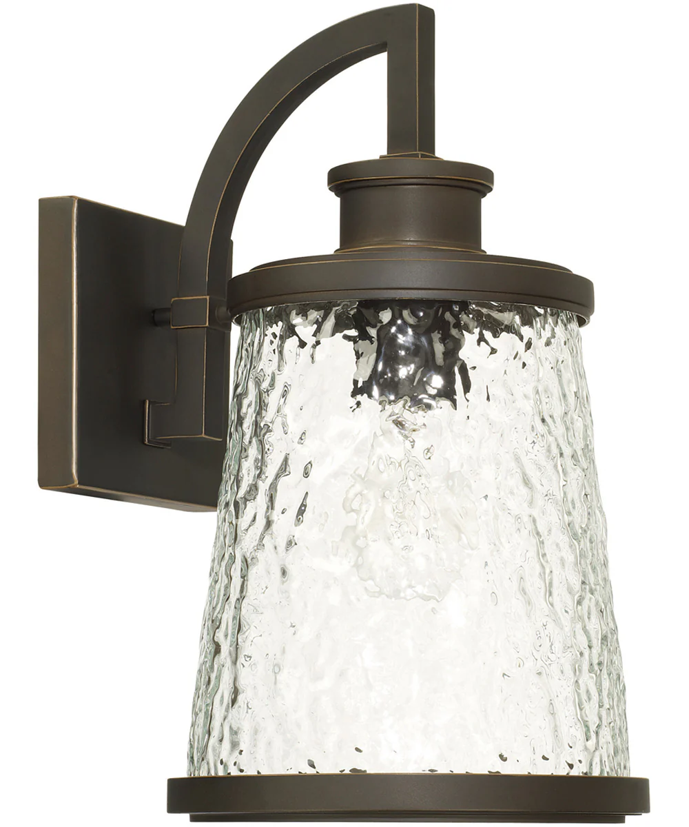 Tory 1-Light Outdoor Wall Mount Rain or Shine - Oiled Bronze with Clear Organic Glass