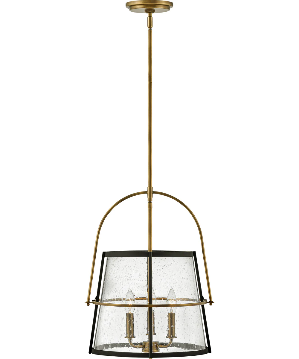 Tournon 3-Light Medium Pendant in Heritage Brass