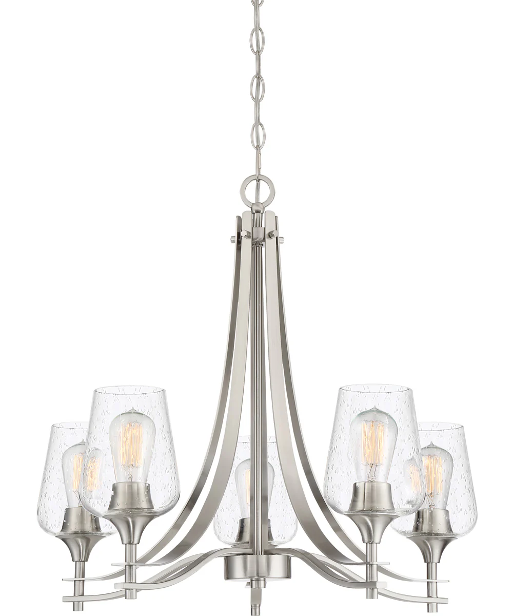 Towne 5-light Chandelier Brushed Nickel - Image 2