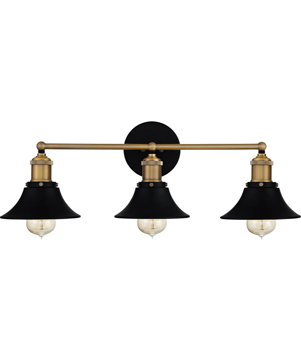 Trafalgar Large 3-light Bath Light Matte Black - Image 3