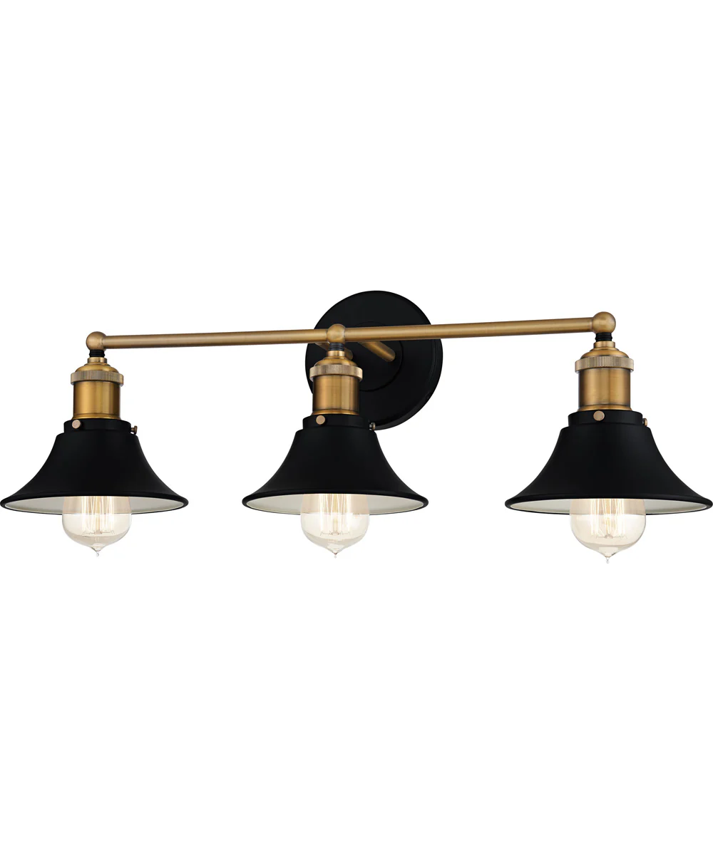 Trafalgar Large 3-light Bath Light Matte Black - Image 4