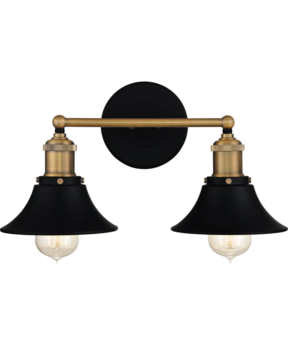 Trafalgar Medium 2-light Bath Light Matte Black - Image 2