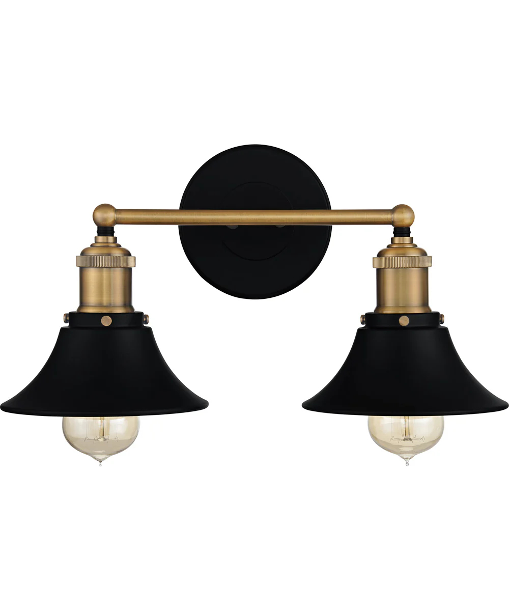 Trafalgar Medium 2-light Bath Light Matte Black - Image 3