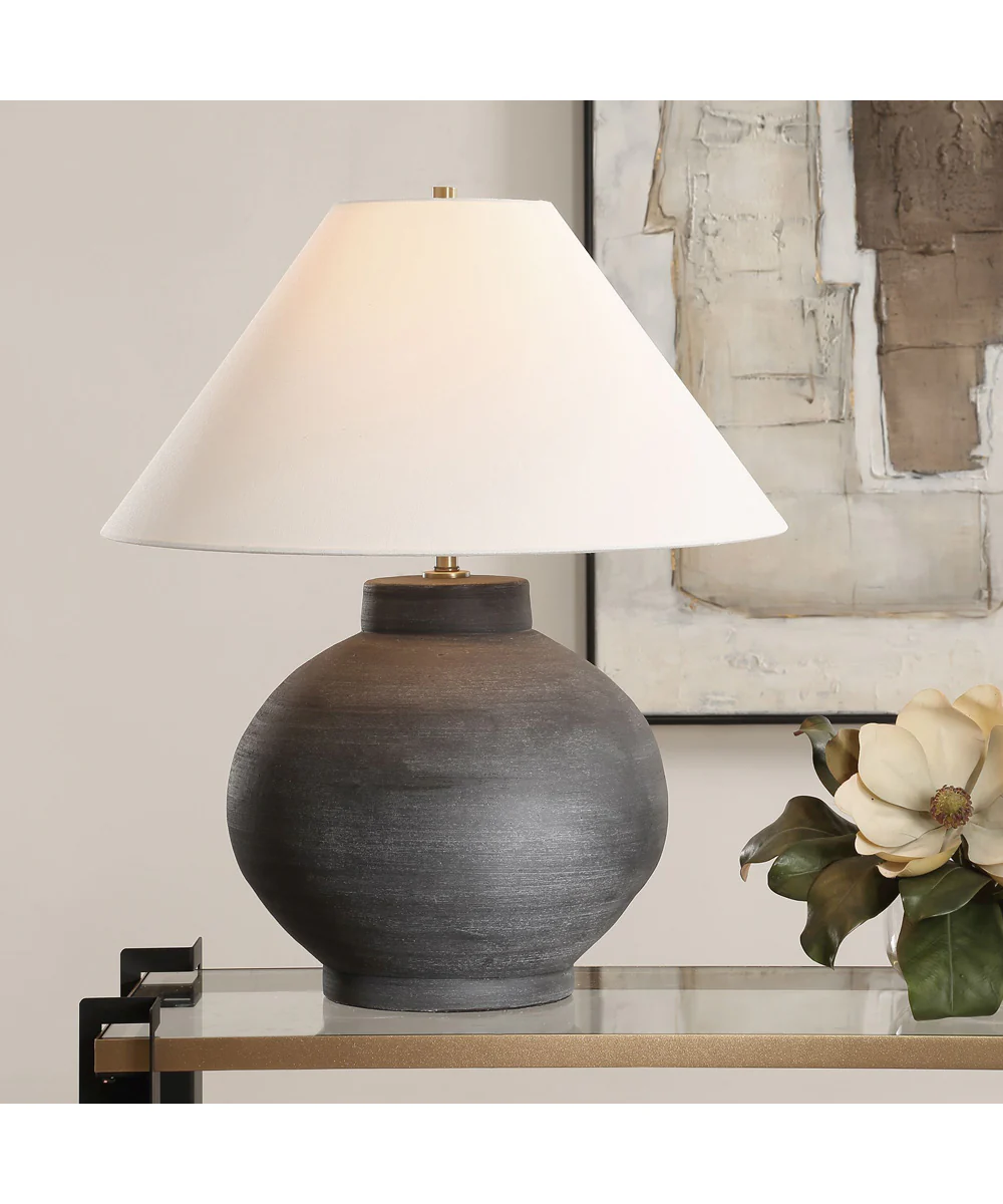Tramore Rustic Charcoal Table Lamp - Image 2