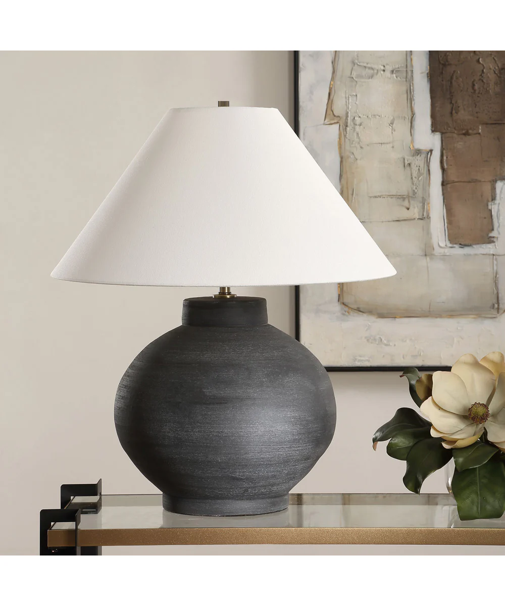 Tramore Rustic Charcoal Table Lamp - Image 3