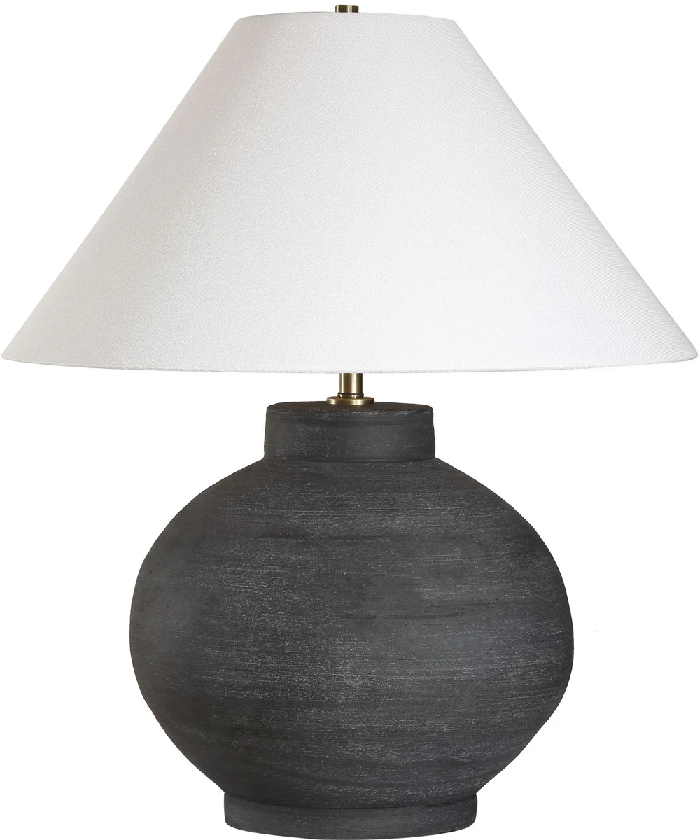 Tramore Rustic Charcoal Table Lamp - Image 4