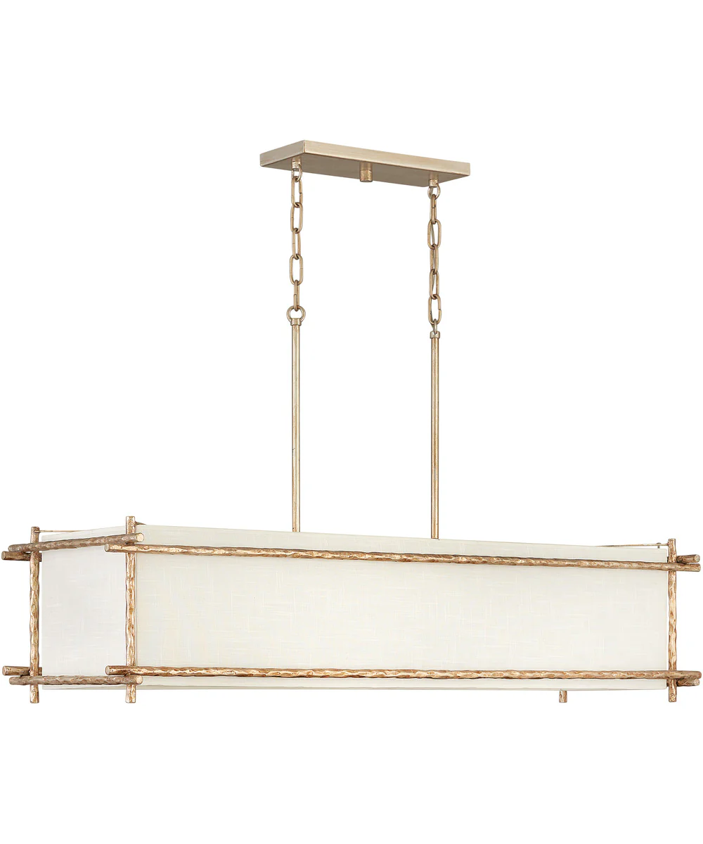 42" Tress 6-Light Linear in Champagne Gold