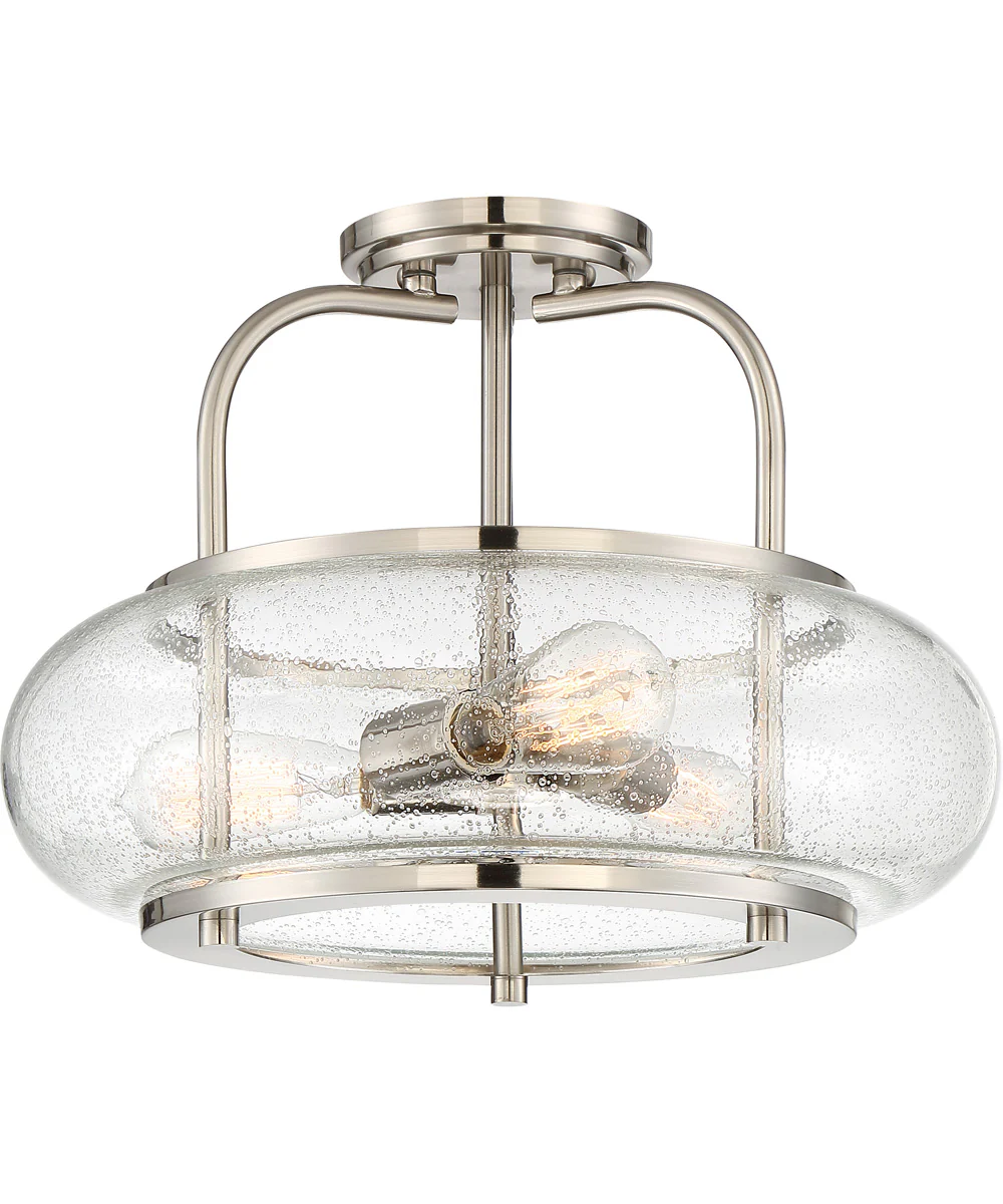 Trilogy Large 3-light Semi Flush Mount Brushed Nickel - Image 2