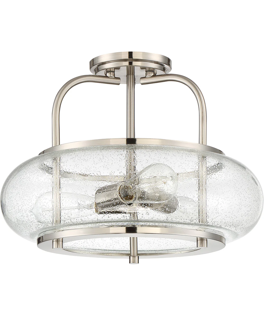 Trilogy Large 3-light Semi Flush Mount Brushed Nickel - Image 3