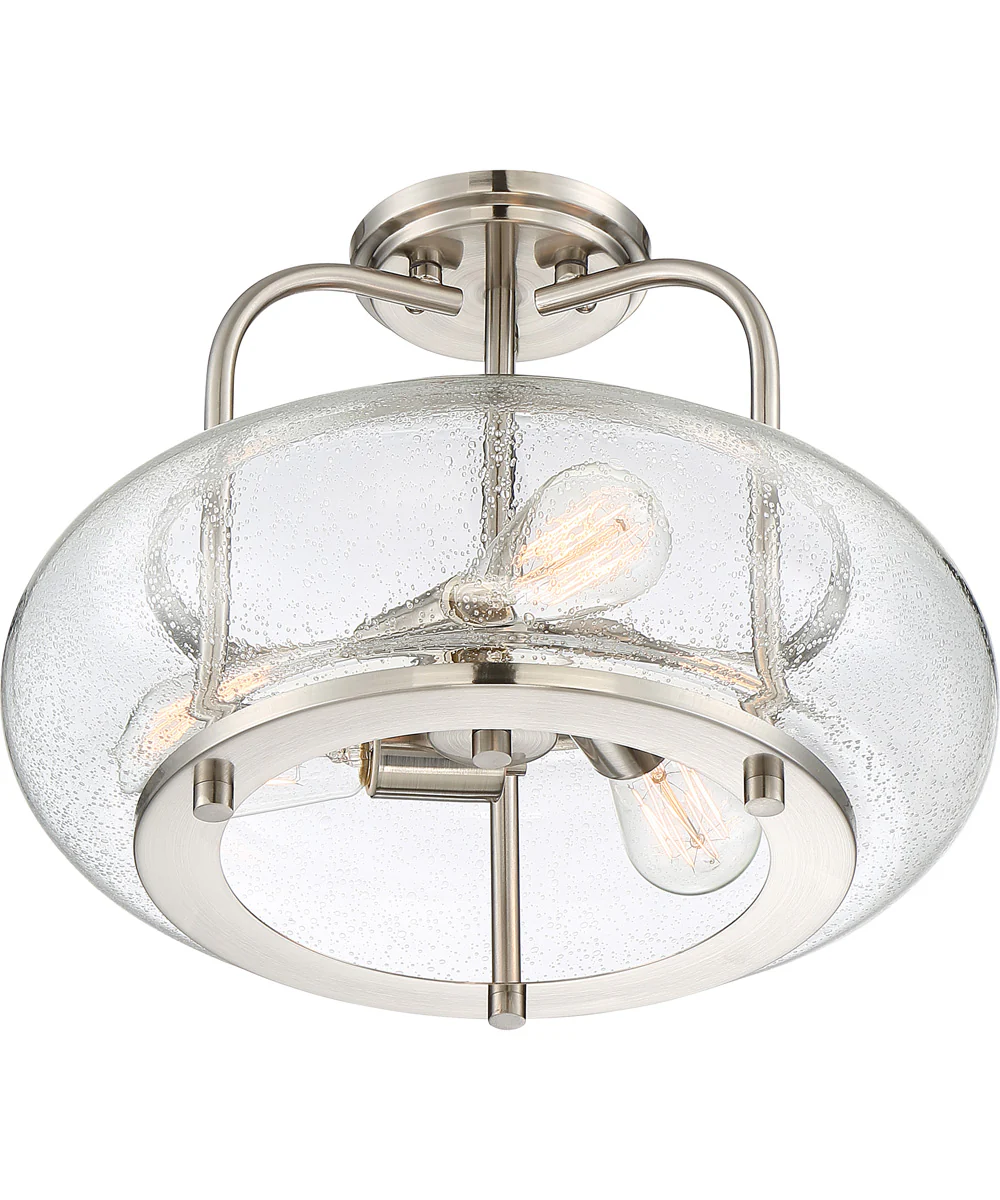 Trilogy Large 3-light Semi Flush Mount Brushed Nickel - Image 4