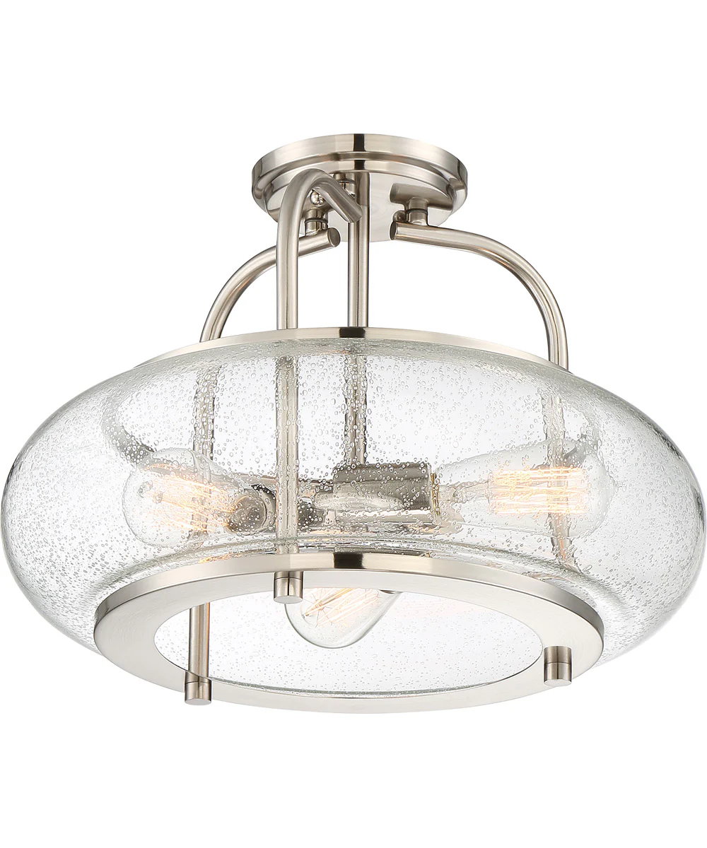 Trilogy Large 3-light Semi Flush Mount Brushed Nickel - Image 5