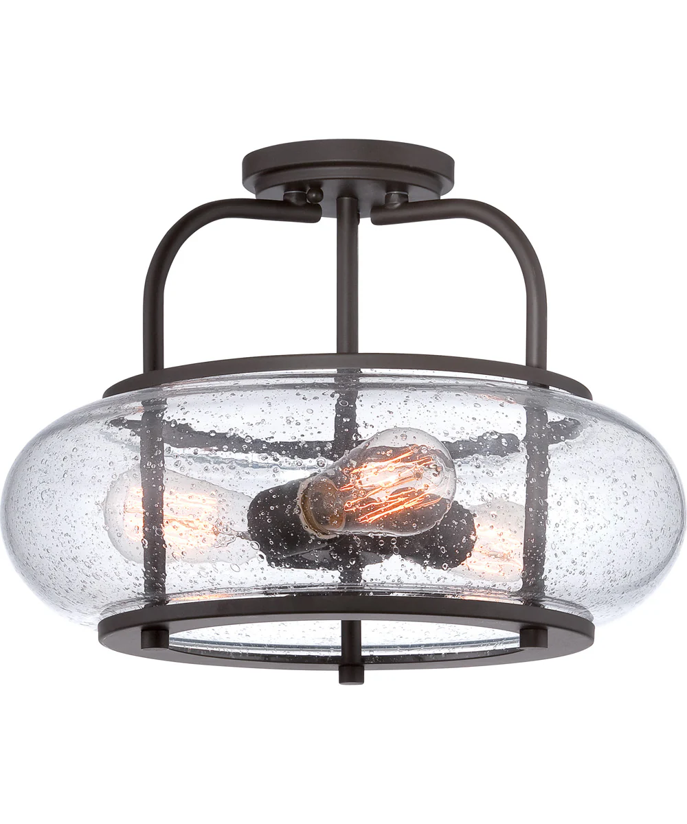 Trilogy Large 3-light Semi Flush Mount Old Bronze