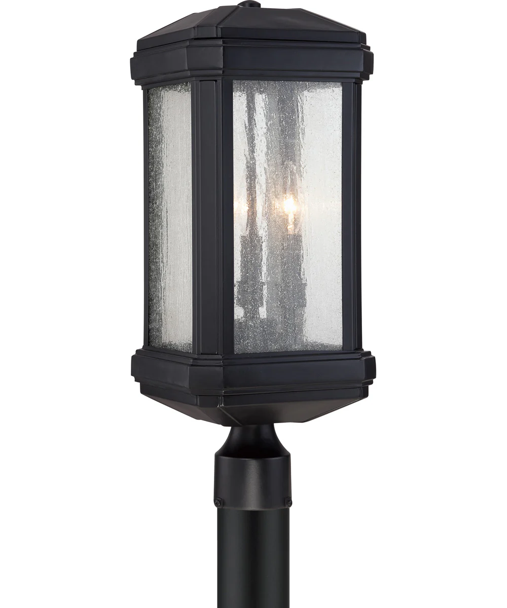 Trumbull Large 3-light Outdoor Post Light Mystic Black - Image 2