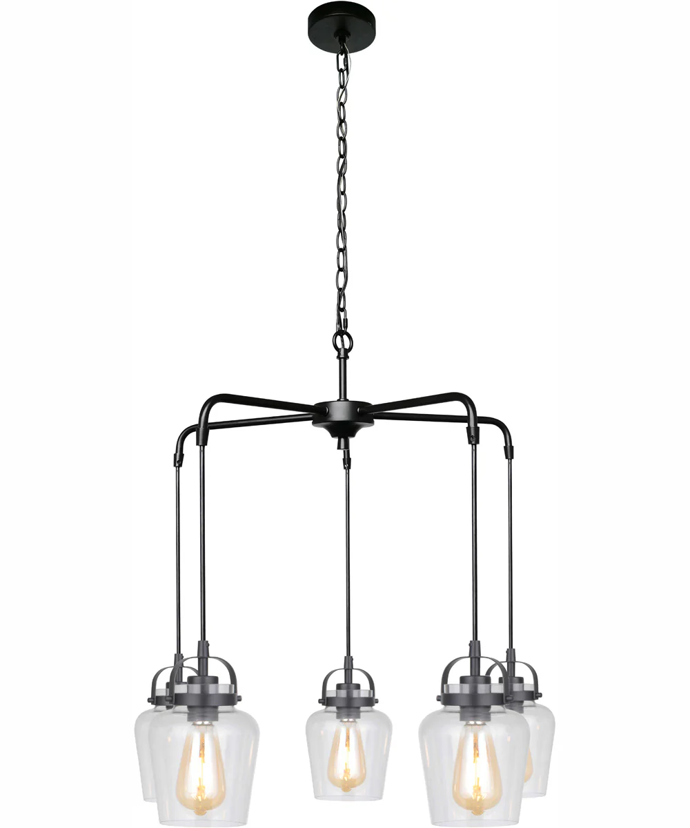 Trystan 5-Light Chandelier Flat Black - Image 2
