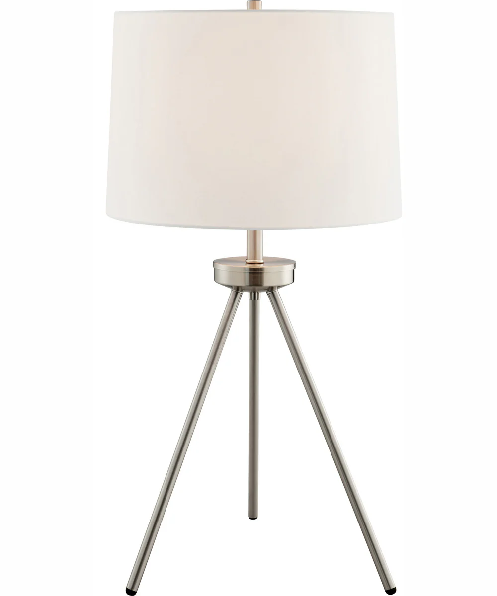 Tullio 1-Light 3Pcs Floor & Table Lamp Set Brushed Nickel/White Shade - Image 6