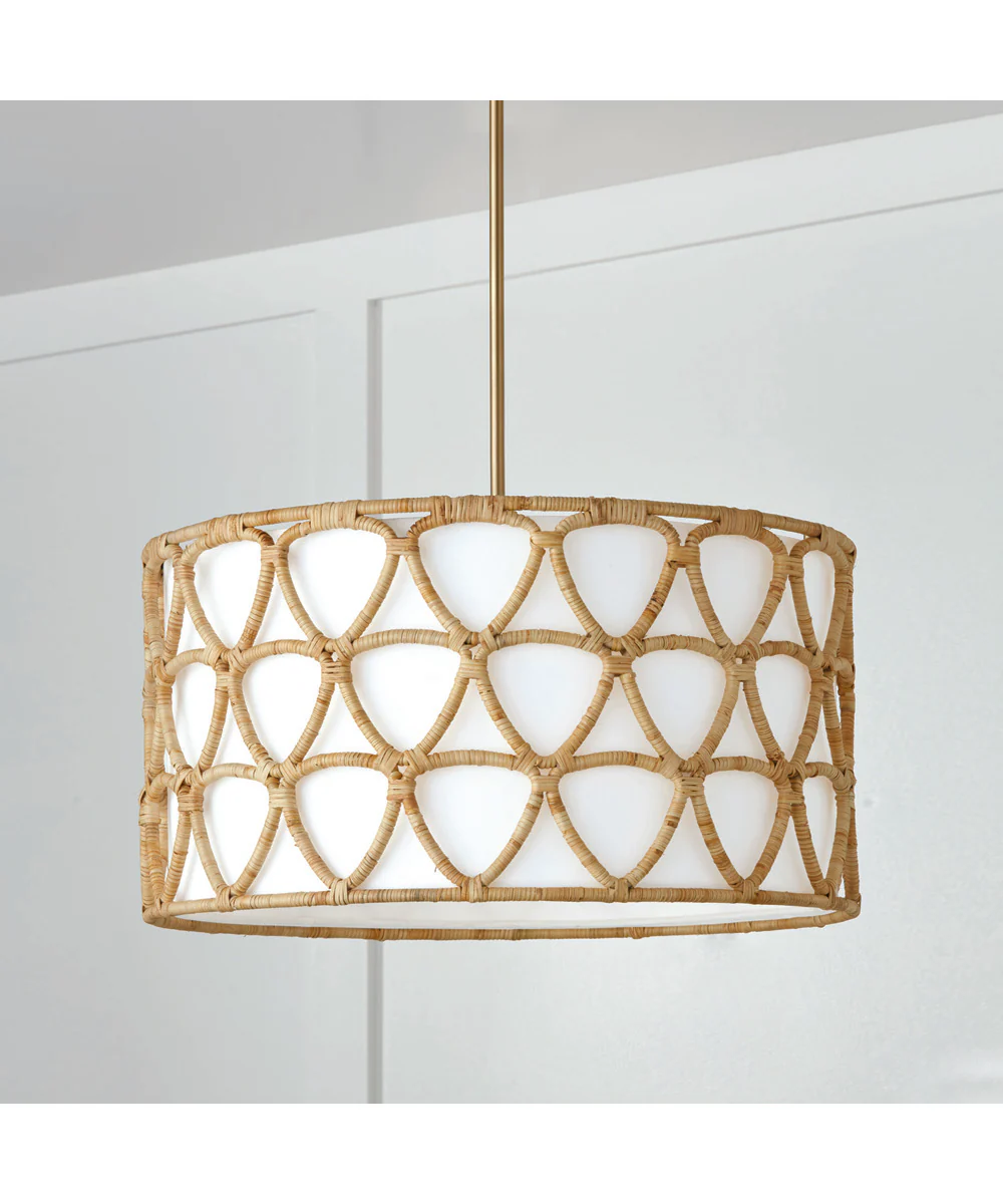 Tulum 4-Light Pendant Matte Brass - Image 2
