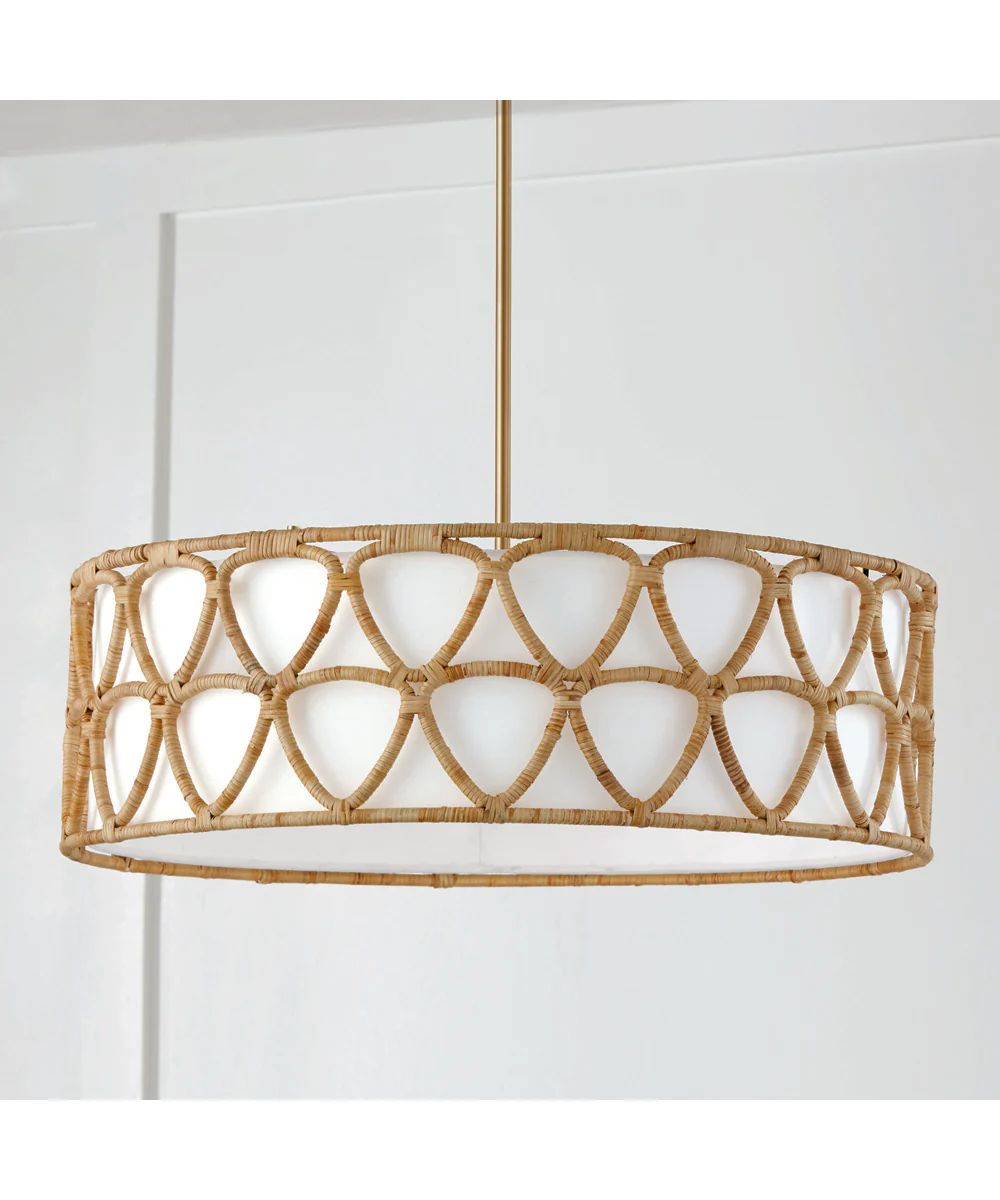 Tulum 4-Light Pendant Matte Brass - Image 2
