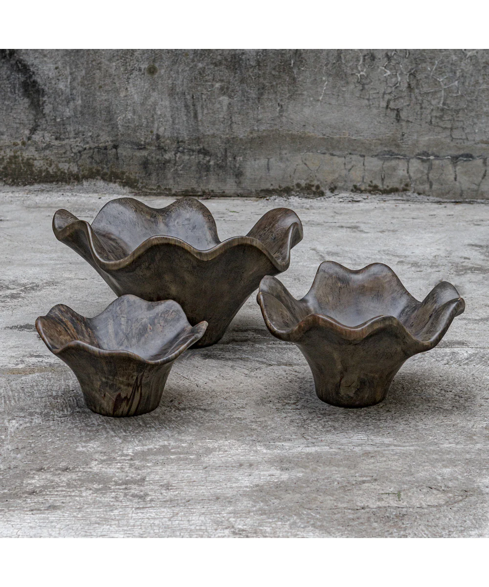 Two Wood Wall Décor In Mocha, Set of 3 - Image 5