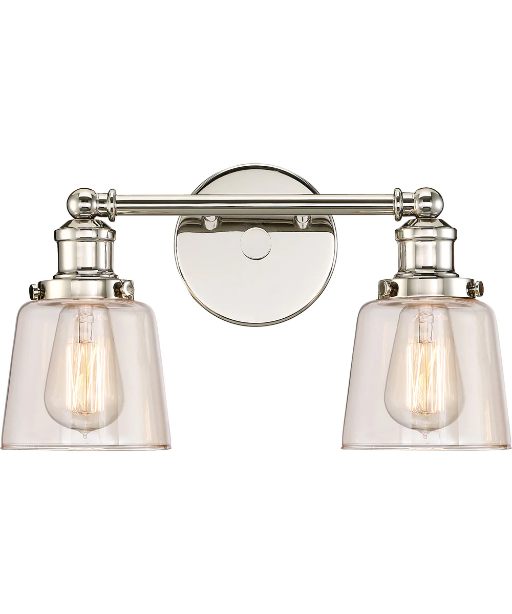 Union Medium 2-light Bath Light Polished Nickel - Image 2