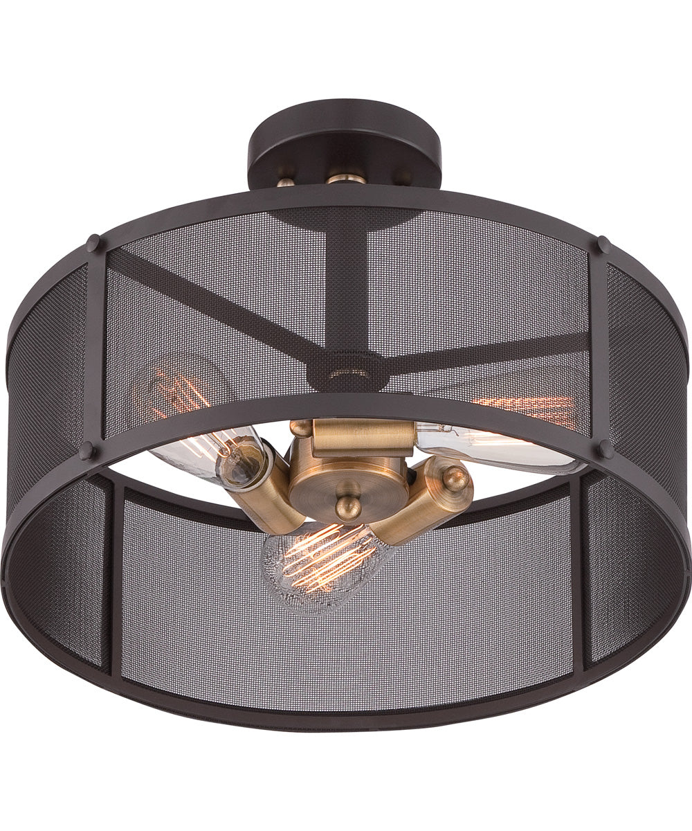 Union Station Large 3-light Semi Flush Mount Western Bronze - Image 5