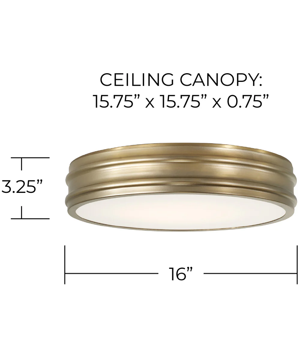 Vale 1-Light Flush Aged Brass - Image 6