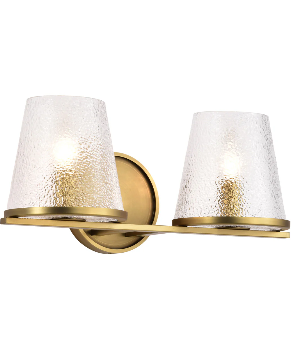 Valentine 2-Light Vanity & Wall Vintage Brass - Image 4