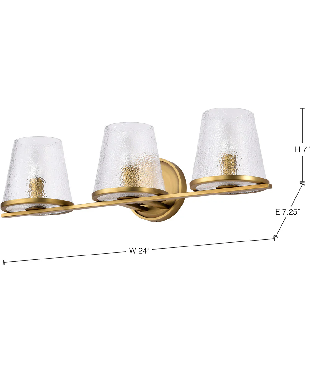 Valentine 3-Light Vanity & Wall Vintage Brass - Image 13