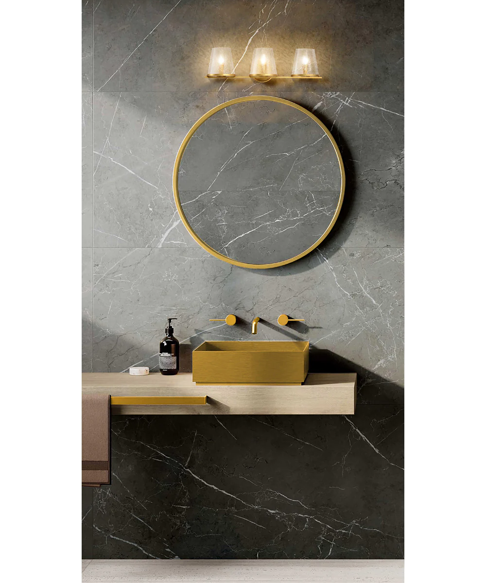 Valentine 3-Light Vanity & Wall Vintage Brass - Image 2