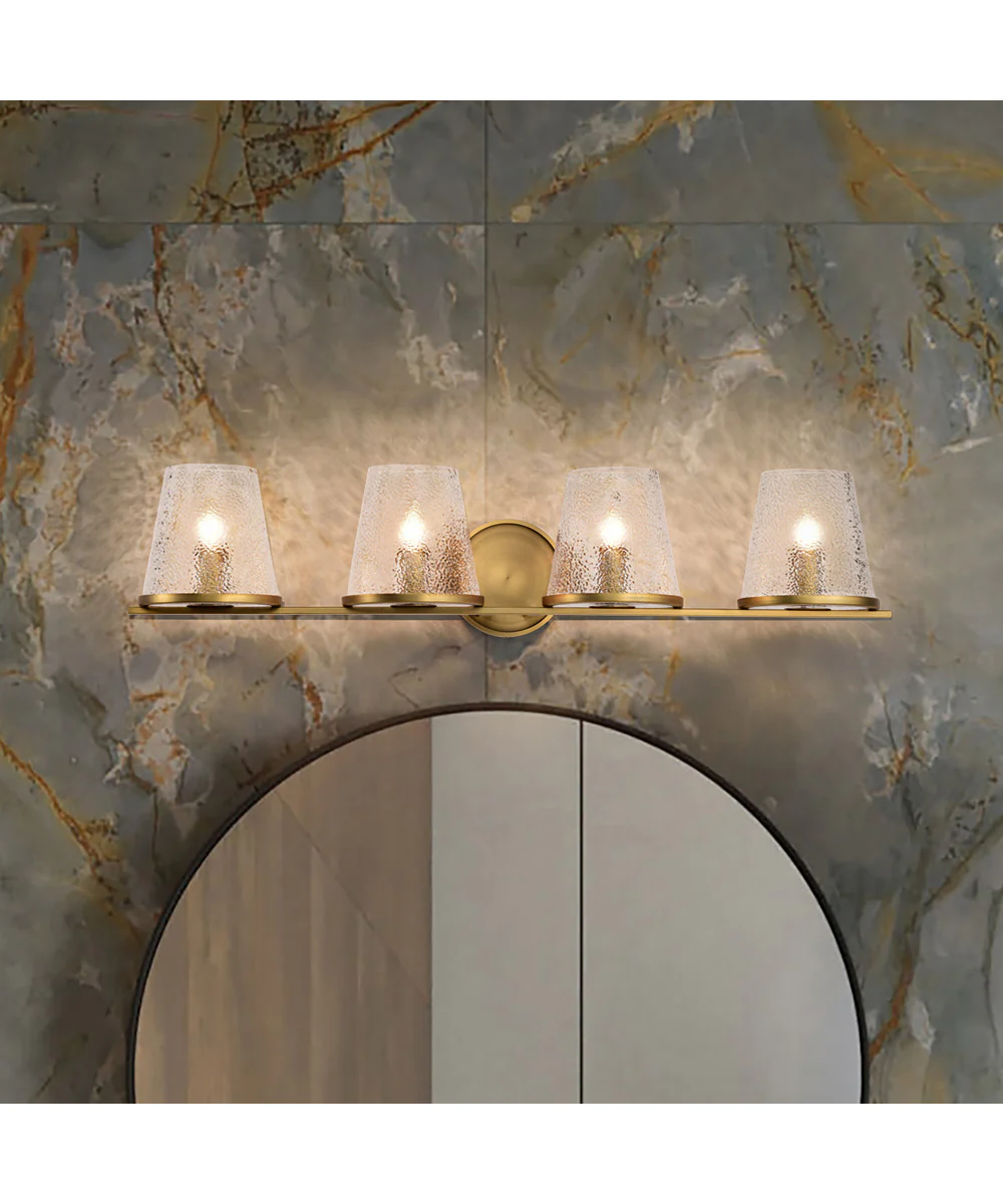 Valentine 4-Light Vanity & Wall Vintage Brass - Image 3