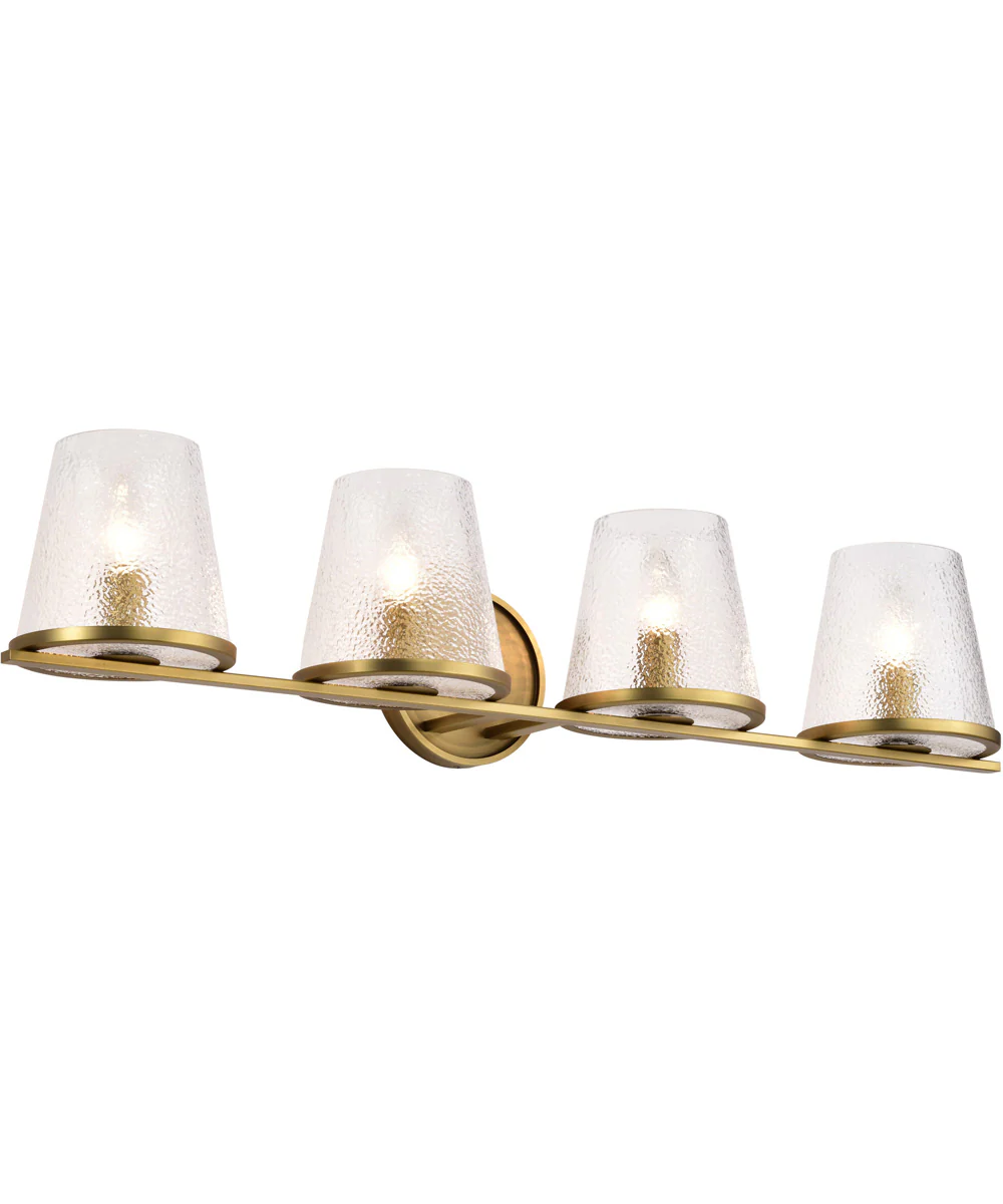Valentine 4-Light Vanity & Wall Vintage Brass - Image 4