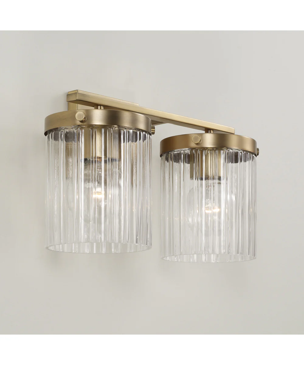 Vaughn 2-Light Vanity Aged Brass - Image 2