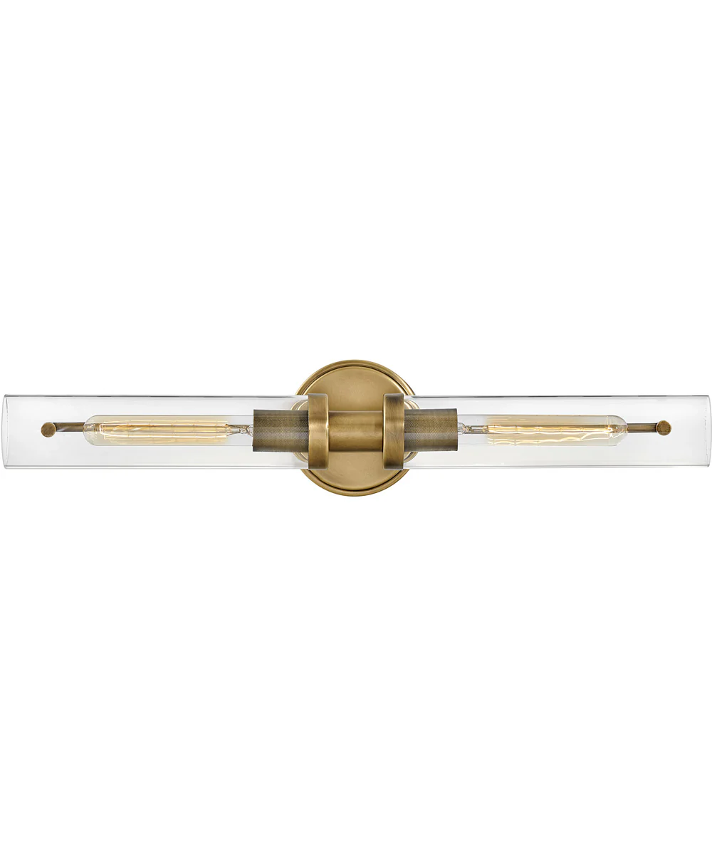 Vaughn 2-Light Vanity in Heritage Brass