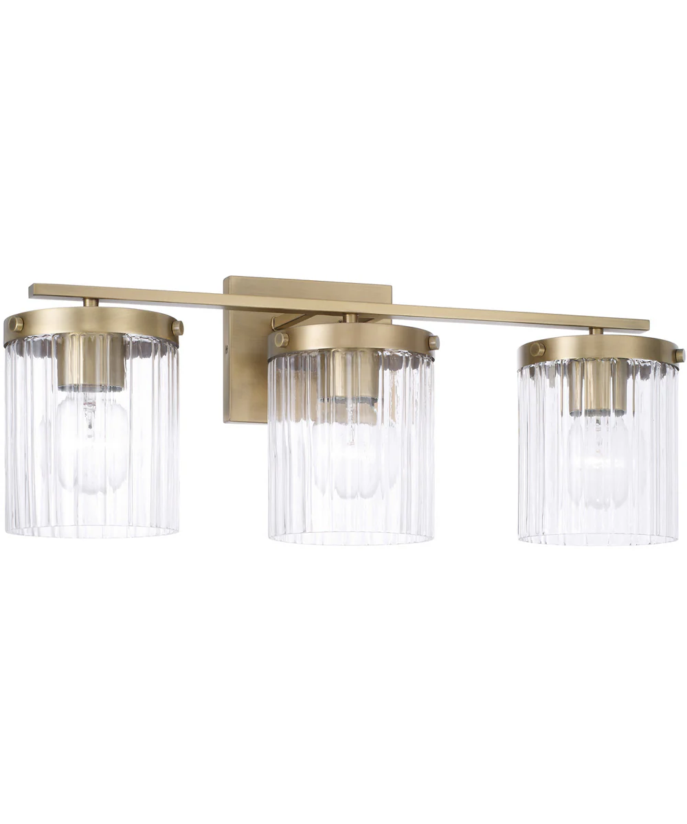Vaughn 3-Light Vanity Aged Brass